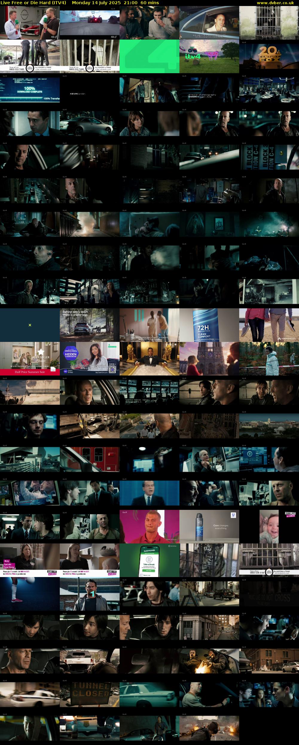 Live Free or Die Hard (ITV4) Monday 14 July 2025 21:00 - 22:00