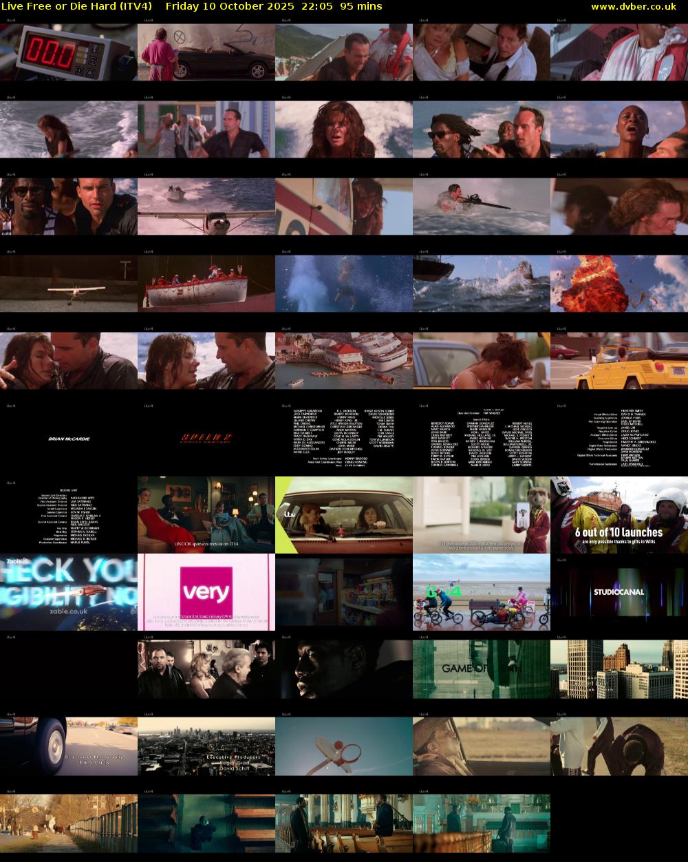 Live Free or Die Hard (ITV4) Friday 10 October 2025 22:05 - 23:40