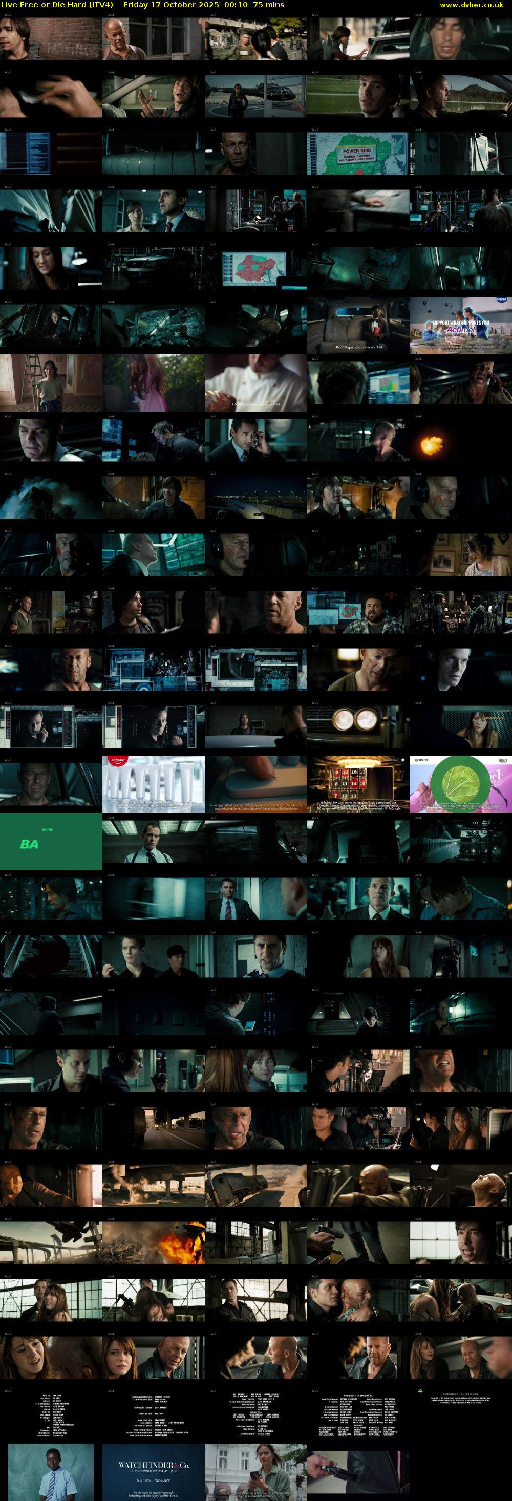 Live Free or Die Hard (ITV4) Friday 17 October 2025 00:10 - 01:25