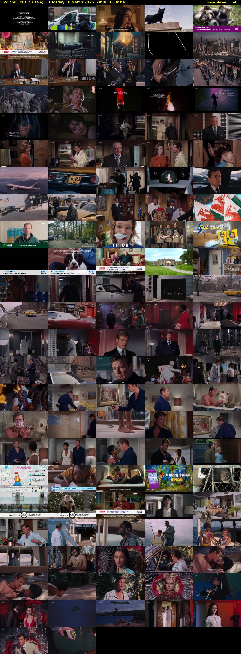 Live and Let Die (ITV4) Tuesday 10 March 2026 20:00 - 21:05