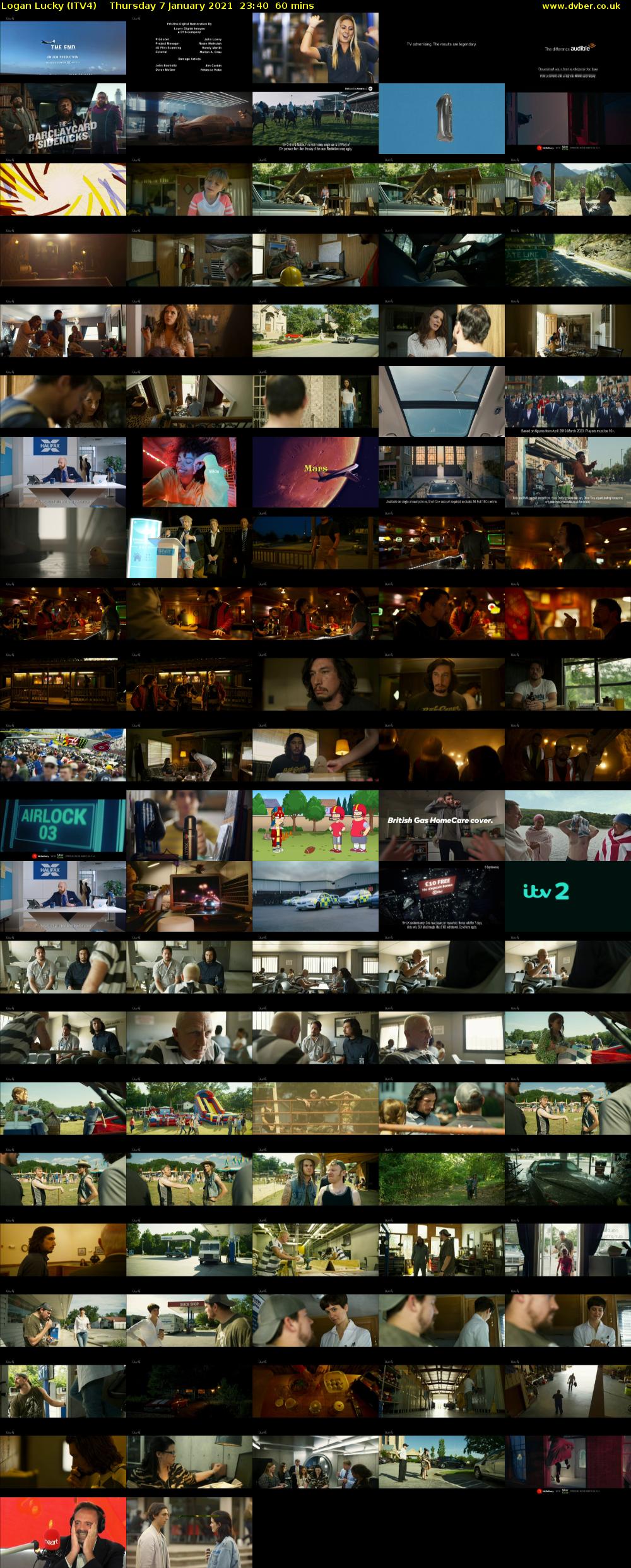 Logan Lucky (ITV4) Thursday 7 January 2021 23:40 - 00:40