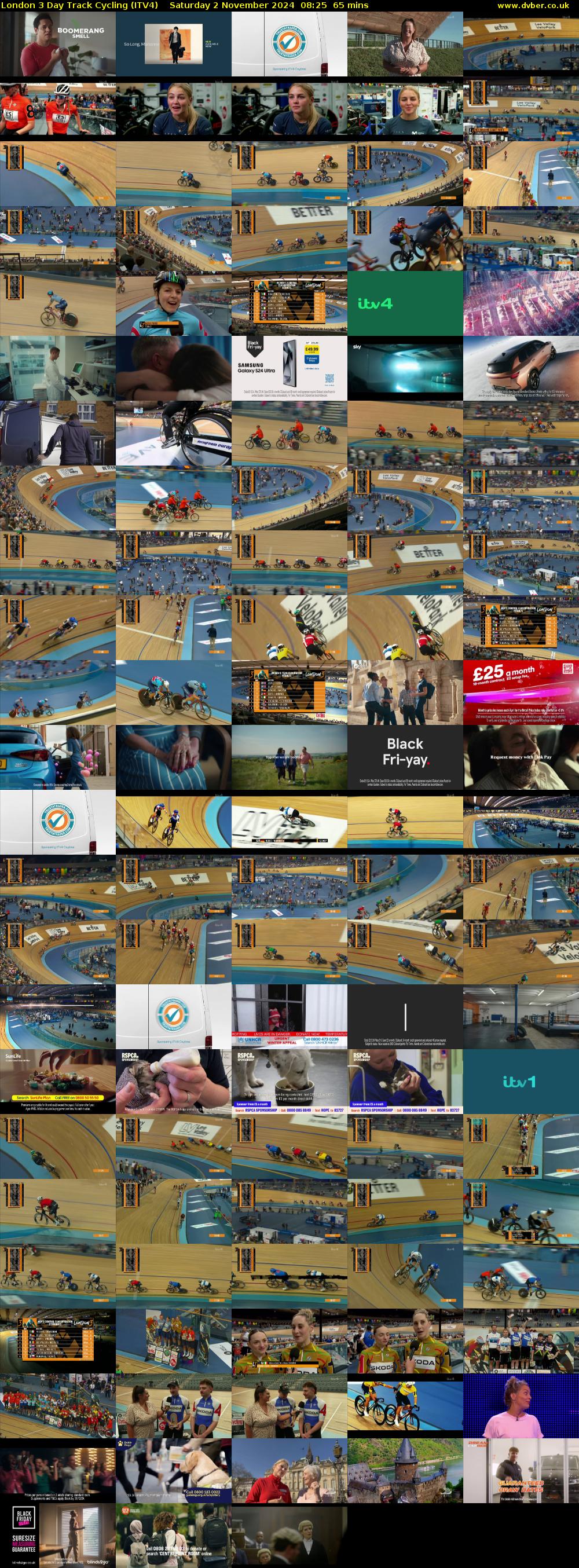 London 3 Day Track Cycling (ITV4) Saturday 2 November 2024 08:25 - 09:30