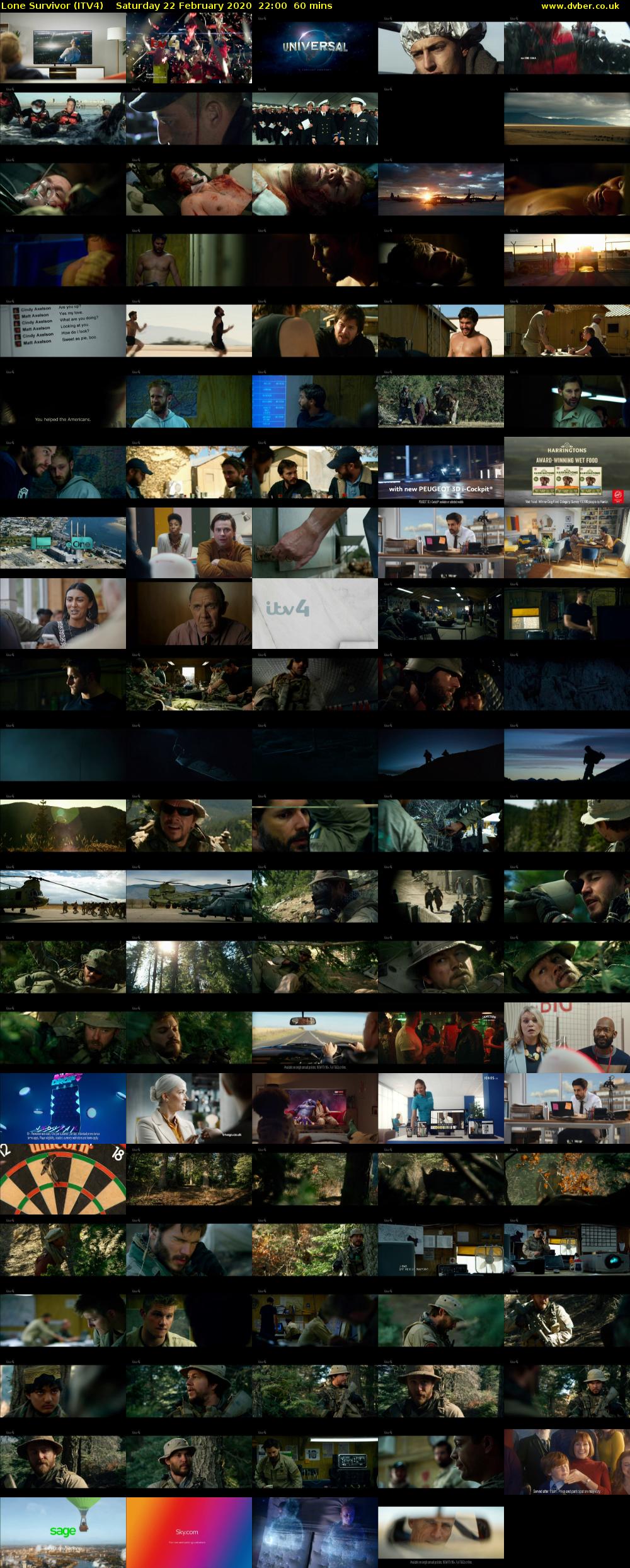 Lone Survivor (ITV4) Saturday 22 February 2020 22:00 - 23:00