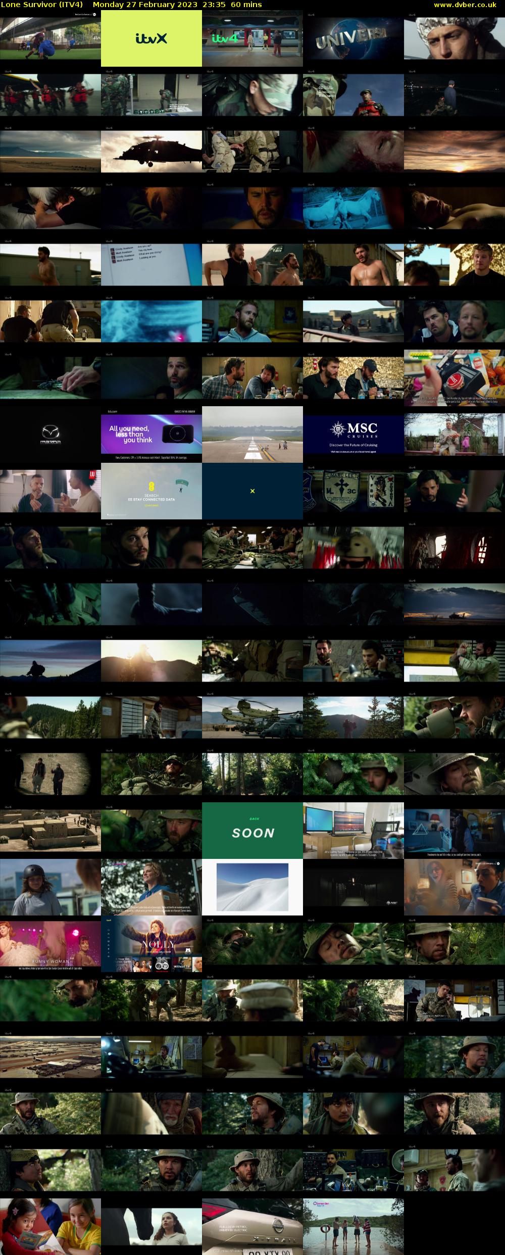 Lone Survivor (ITV4) Monday 27 February 2023 23:35 - 00:35