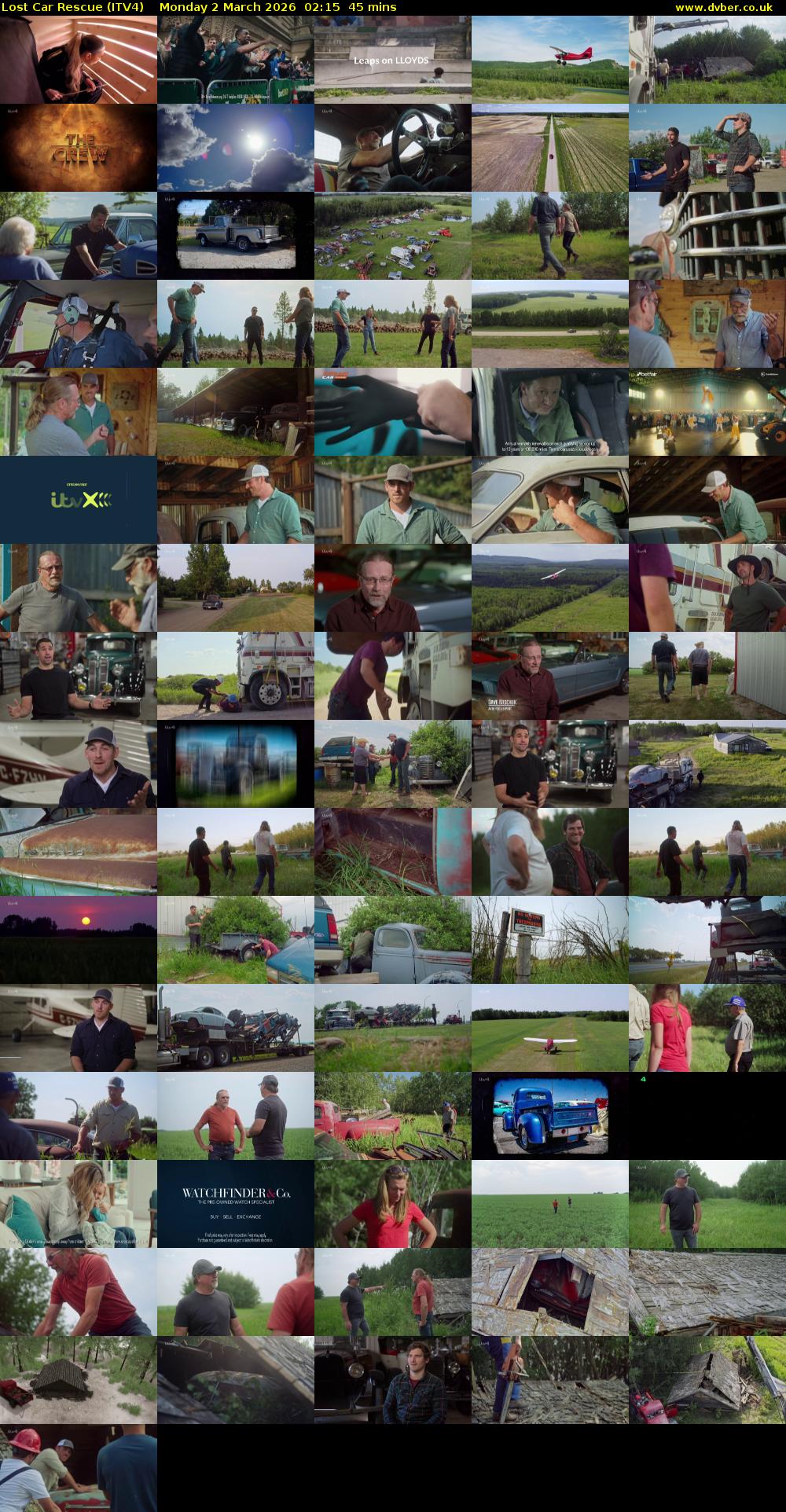 Lost Car Rescue (ITV4) Monday 2 March 2026 02:15 - 03:00