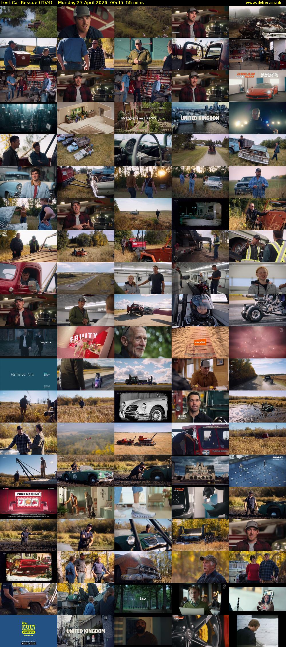 Lost Car Rescue (ITV4) Monday 27 April 2026 00:45 - 01:40