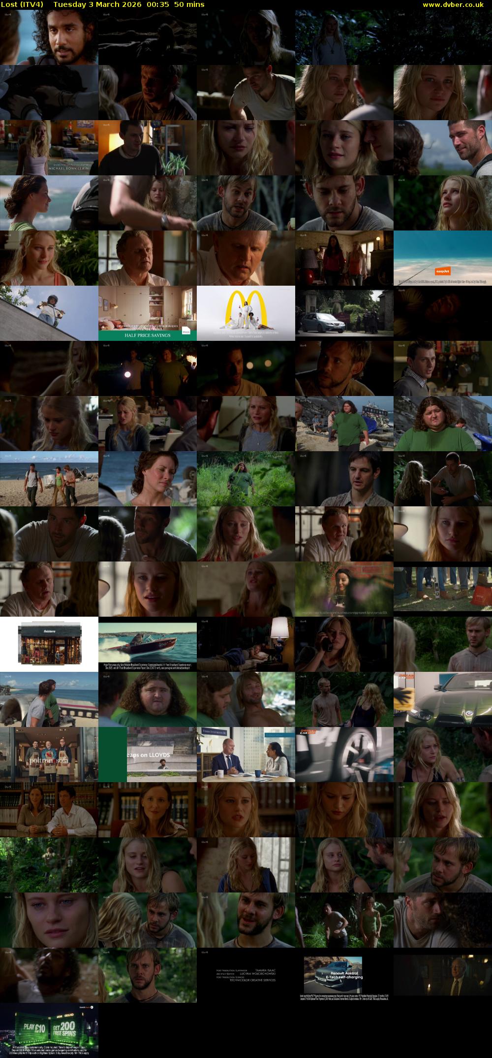 Lost (ITV4) Tuesday 3 March 2026 00:35 - 01:25