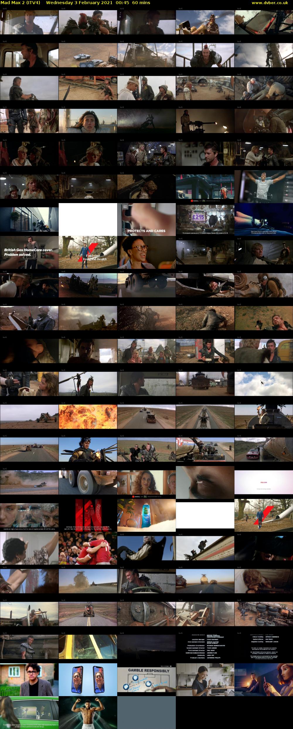 Mad Max 2 (ITV4) Wednesday 3 February 2021 00:45 - 01:45
