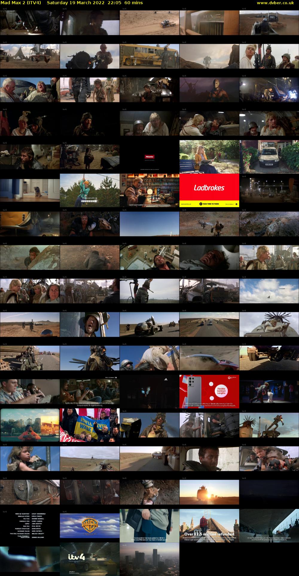Mad Max 2 (ITV4) Saturday 19 March 2022 22:05 - 23:05