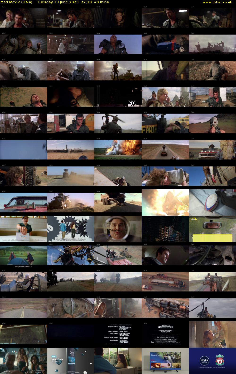 Mad Max 2 (ITV4) Tuesday 13 June 2023 22:20 - 23:00