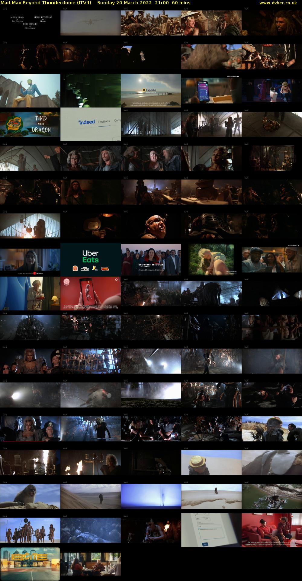 Mad Max Beyond Thunderdome (ITV4) Sunday 20 March 2022 21:00 - 22:00