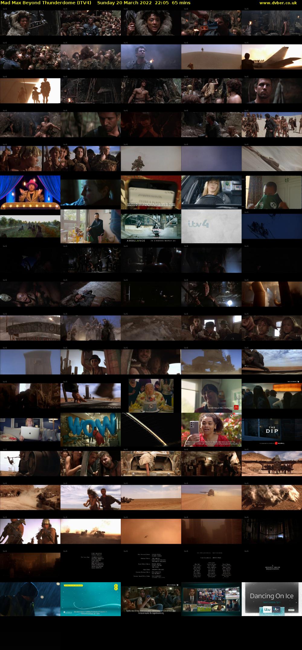 Mad Max Beyond Thunderdome (ITV4) Sunday 20 March 2022 22:05 - 23:10