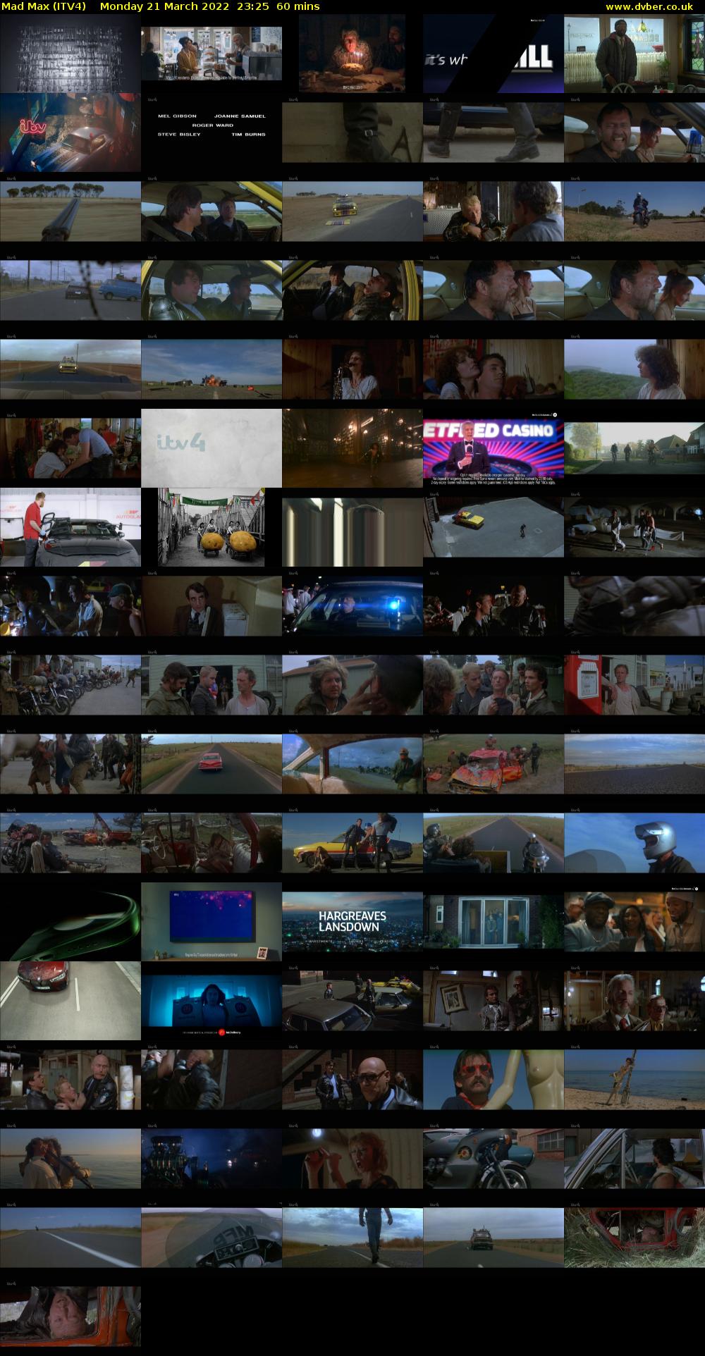 Mad Max (ITV4) Monday 21 March 2022 23:25 - 00:25