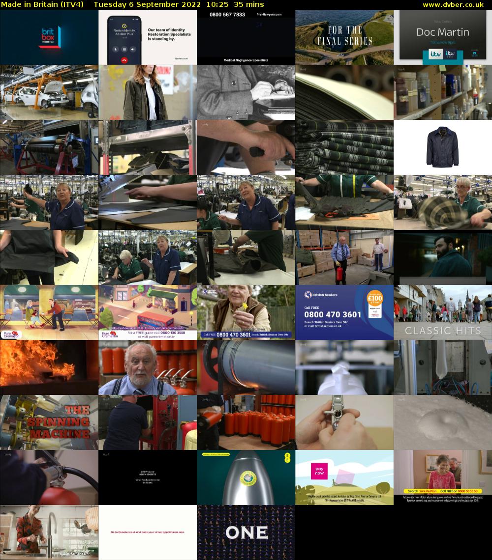 Made in Britain (ITV4) Tuesday 6 September 2022 10:25 - 11:00