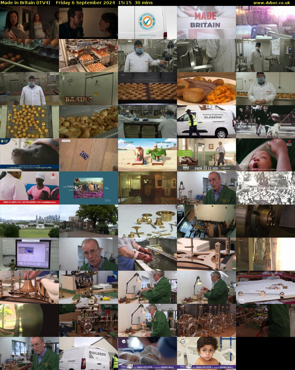 Made in Britain (ITV4) Friday 6 September 2024 15:15 - 15:45