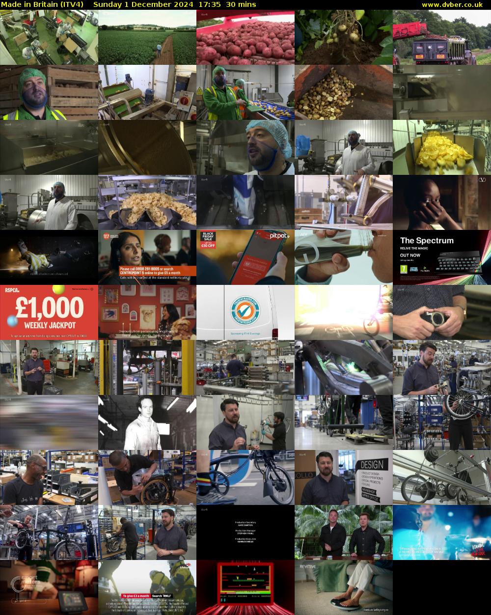 Made in Britain (ITV4) Sunday 1 December 2024 17:35 - 18:05