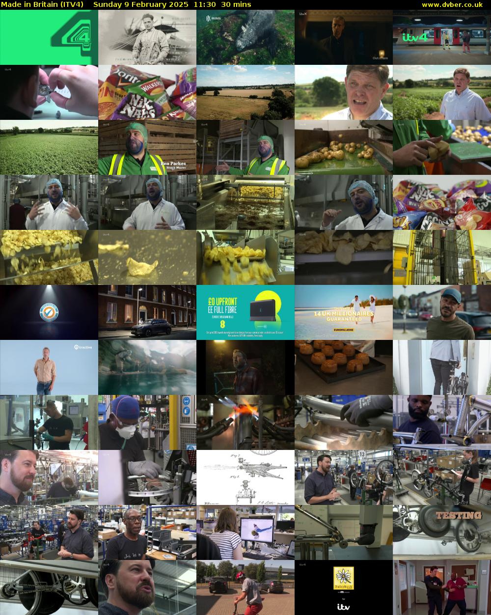 Made in Britain (ITV4) Sunday 9 February 2025 11:30 - 12:00