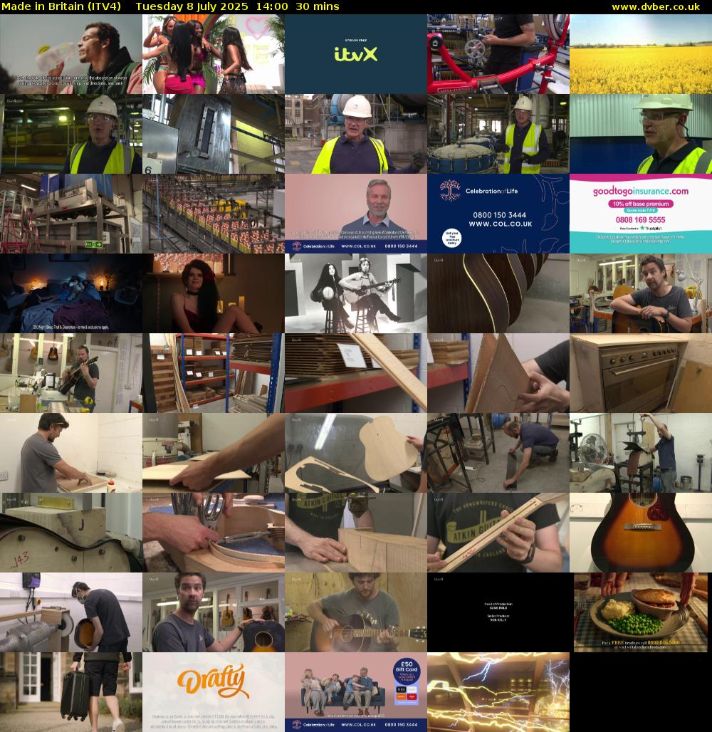 Made in Britain (ITV4) Tuesday 8 July 2025 14:00 - 14:30