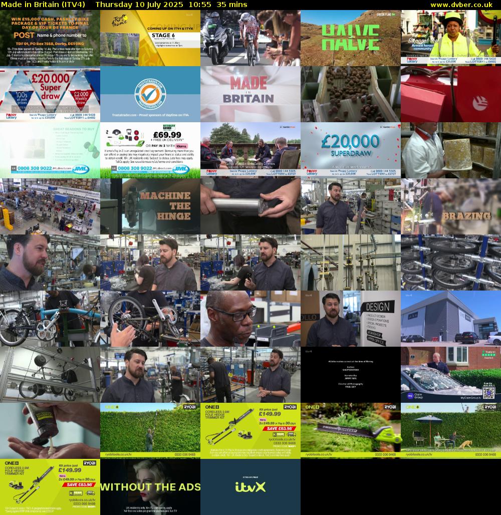 Made in Britain (ITV4) Thursday 10 July 2025 10:55 - 11:30