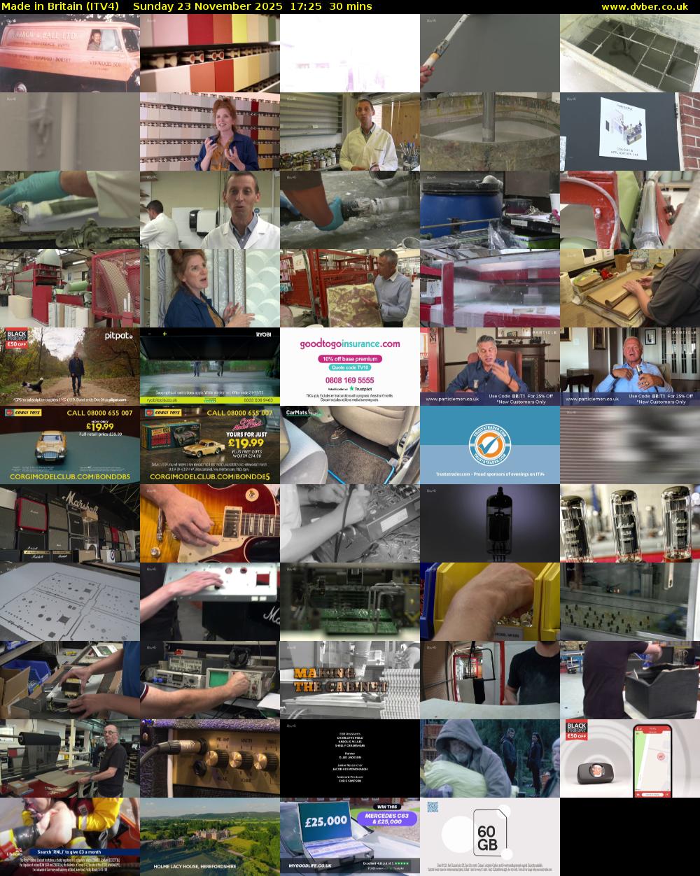 Made in Britain (ITV4) Sunday 23 November 2025 17:25 - 17:55