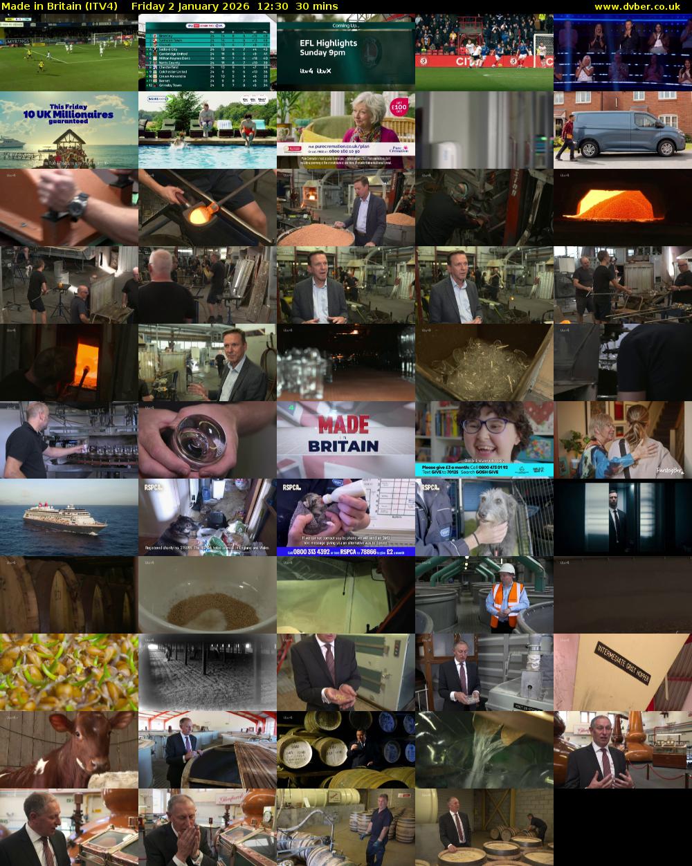 Made in Britain (ITV4) Friday 2 January 2026 12:30 - 13:00