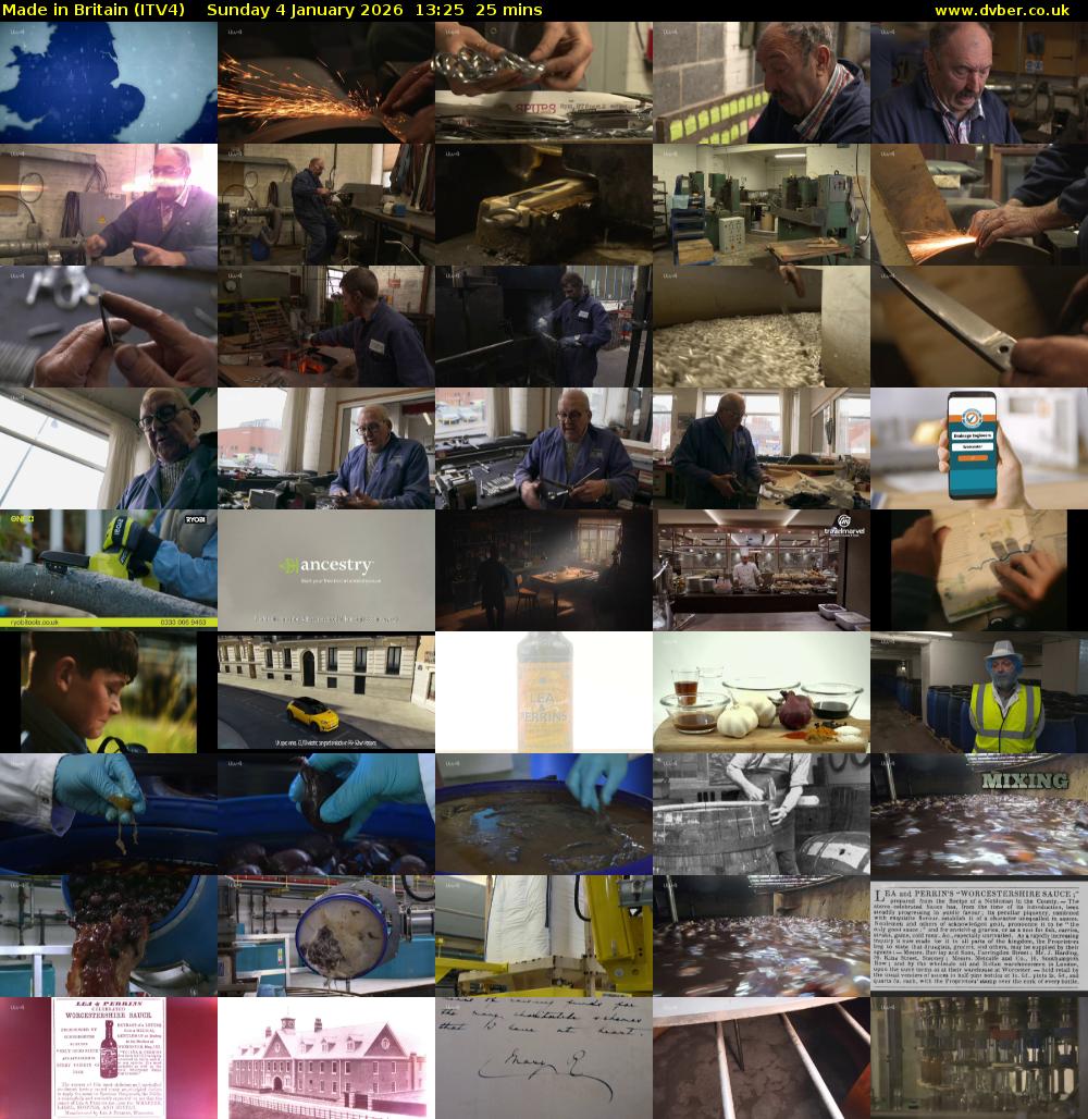 Made in Britain (ITV4) Sunday 4 January 2026 13:25 - 13:50