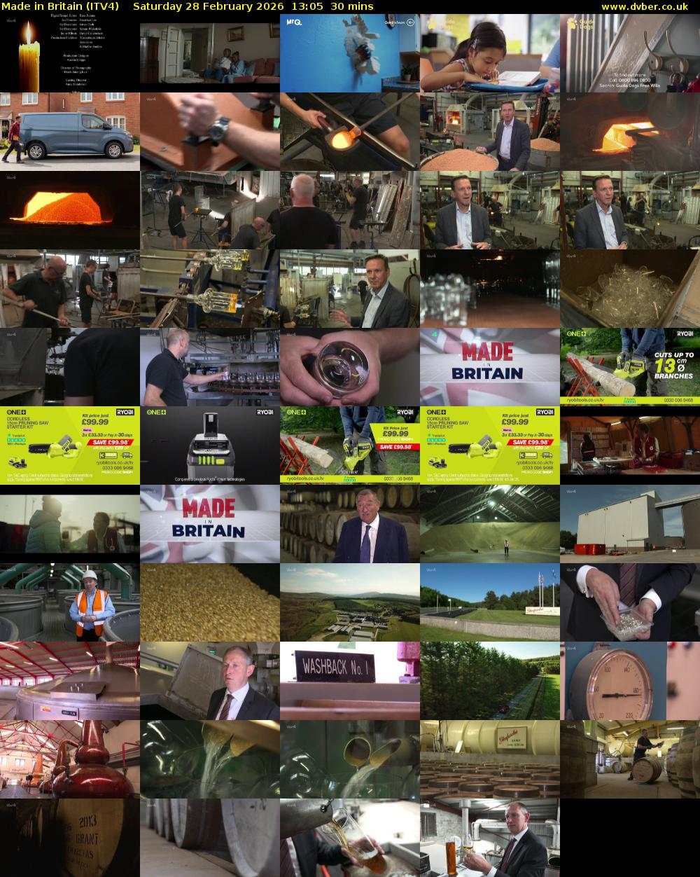 Made in Britain (ITV4) Saturday 28 February 2026 13:05 - 13:35