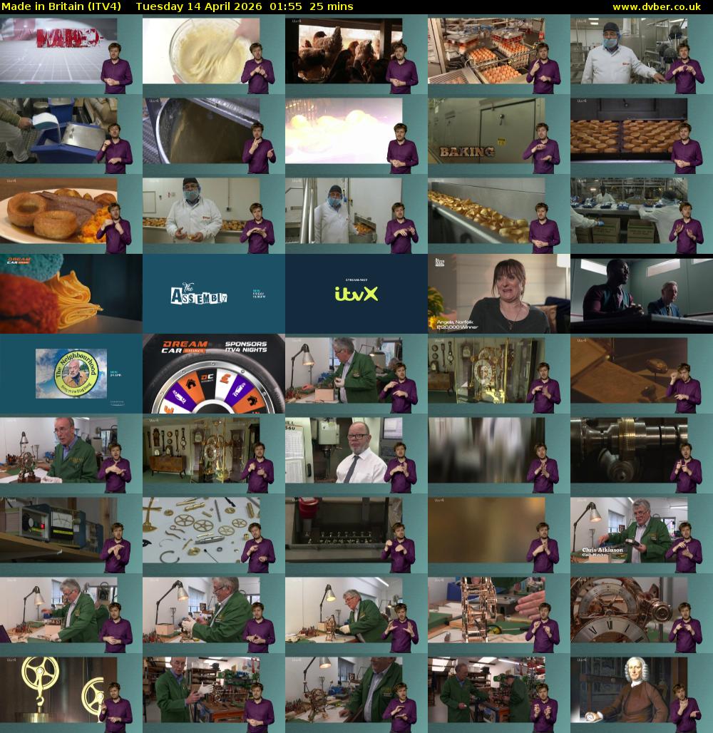 Made in Britain (ITV4) Tuesday 14 April 2026 01:55 - 02:20