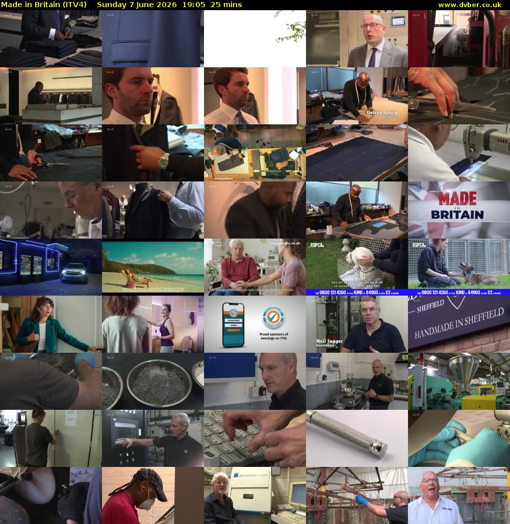 Made in Britain (ITV4) Sunday 7 June 2026 19:05 - 19:30