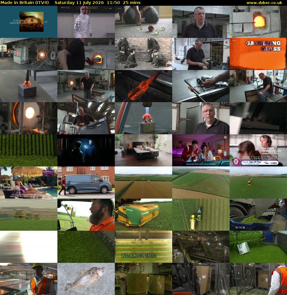 Made in Britain (ITV4) Saturday 11 July 2026 11:50 - 12:15