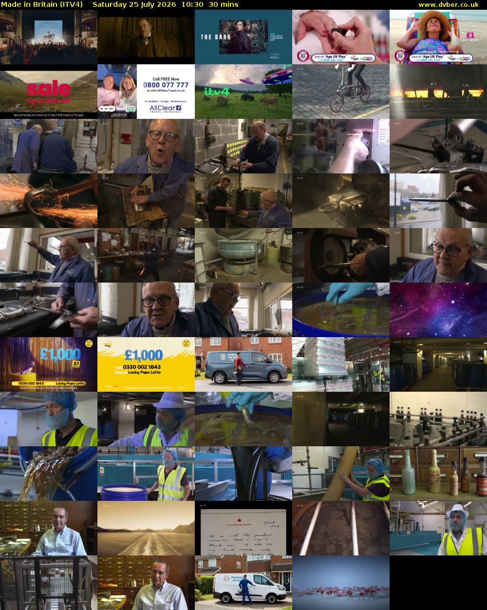 Made in Britain (ITV4) Saturday 25 July 2026 10:30 - 11:00