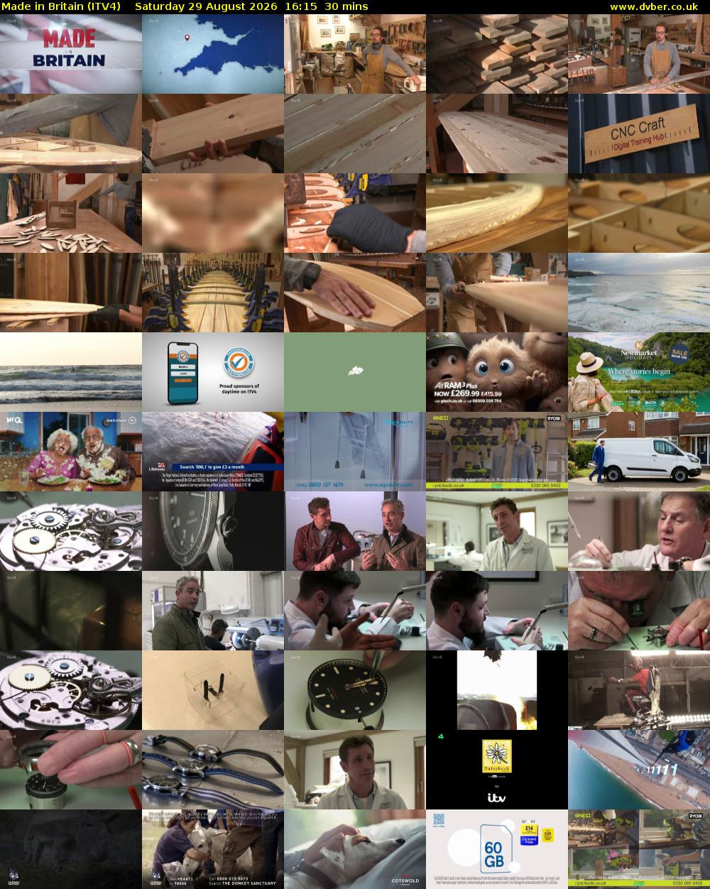 Made in Britain (ITV4) Saturday 29 August 2026 16:15 - 16:45