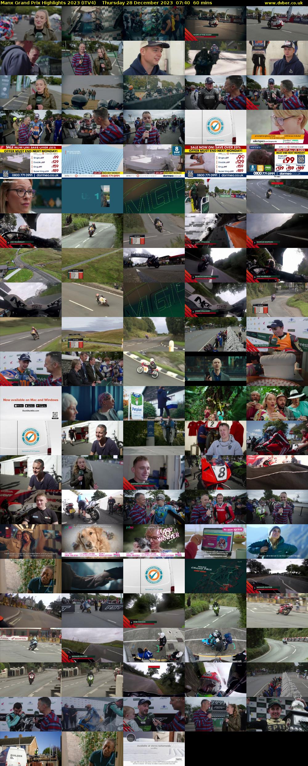Manx Grand Prix Highlights 2023 (ITV4) Thursday 28 December 2023 07:40 - 08:40