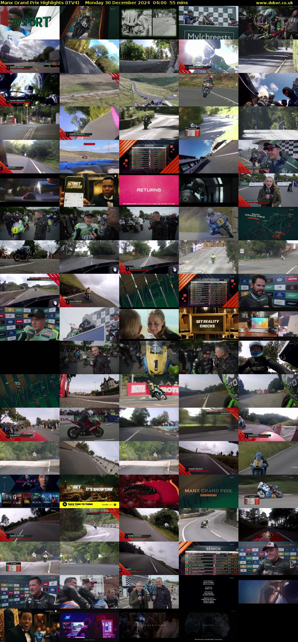Manx Grand Prix Highlights (ITV4) Monday 30 December 2024 04:00 - 04:55