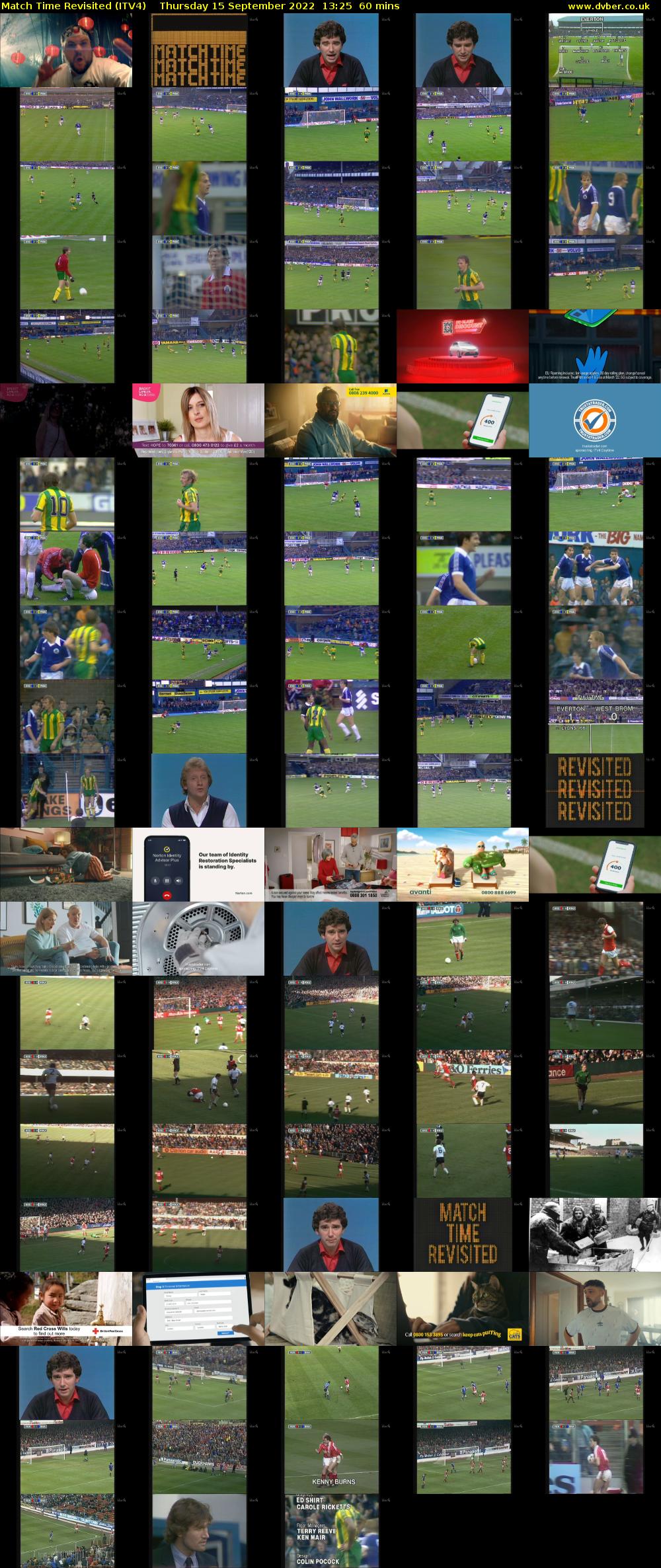 Match Time Revisited (ITV4) Thursday 15 September 2022 13:25 - 14:25