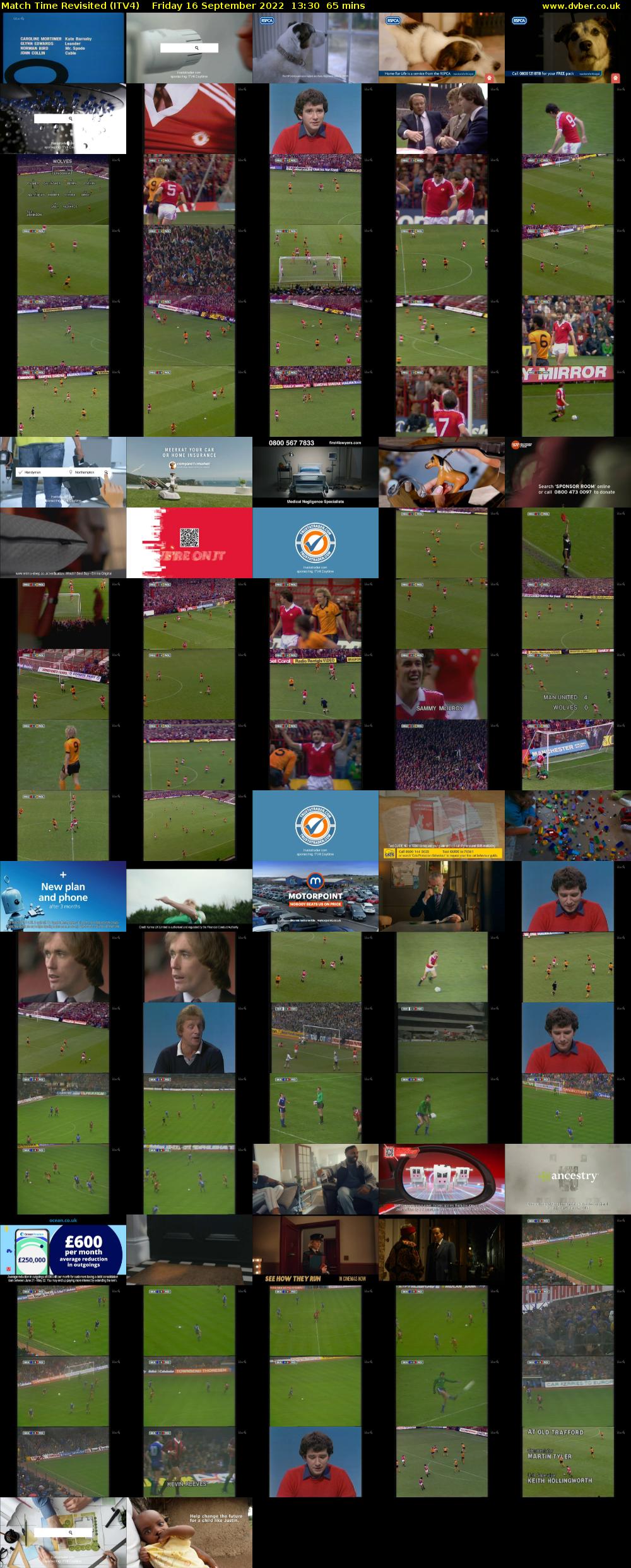 Match Time Revisited (ITV4) Friday 16 September 2022 13:30 - 14:35