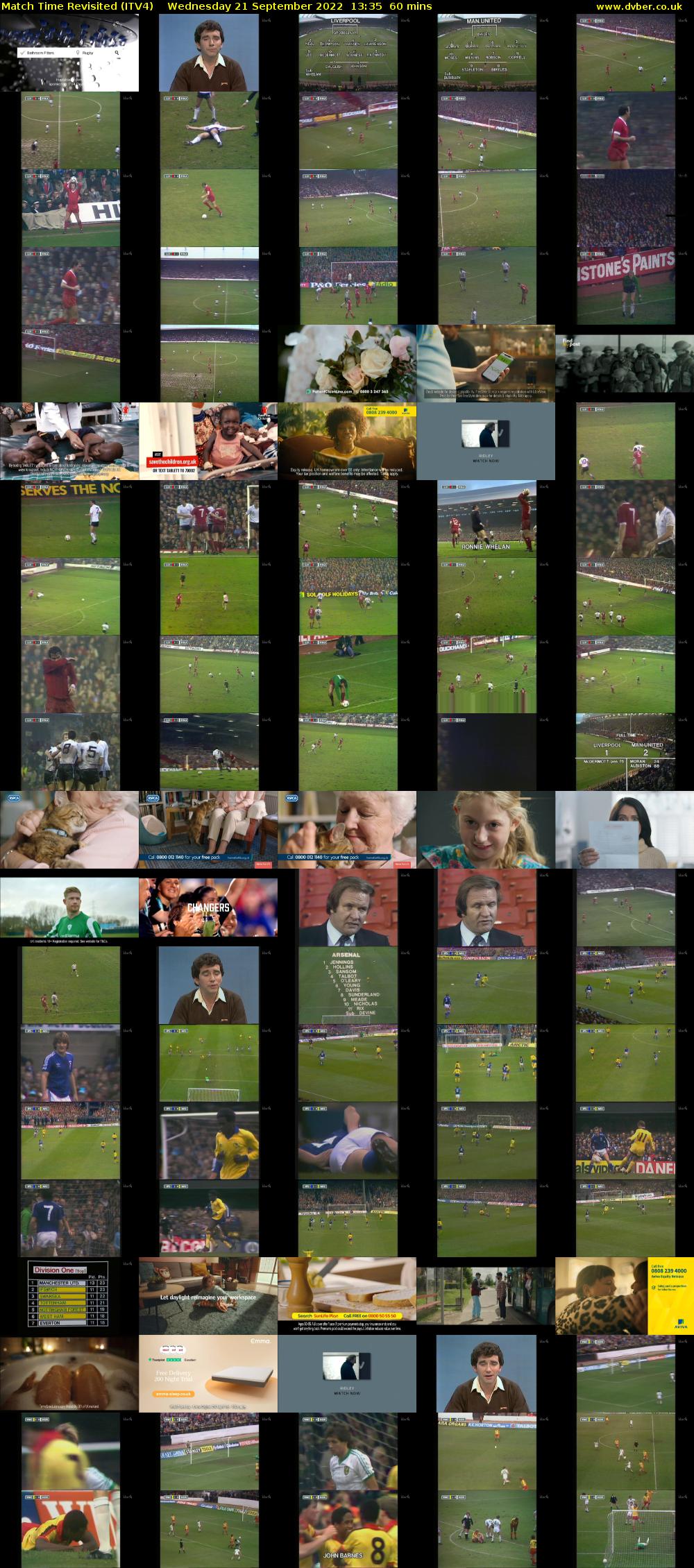 Match Time Revisited (ITV4) Wednesday 21 September 2022 13:35 - 14:35