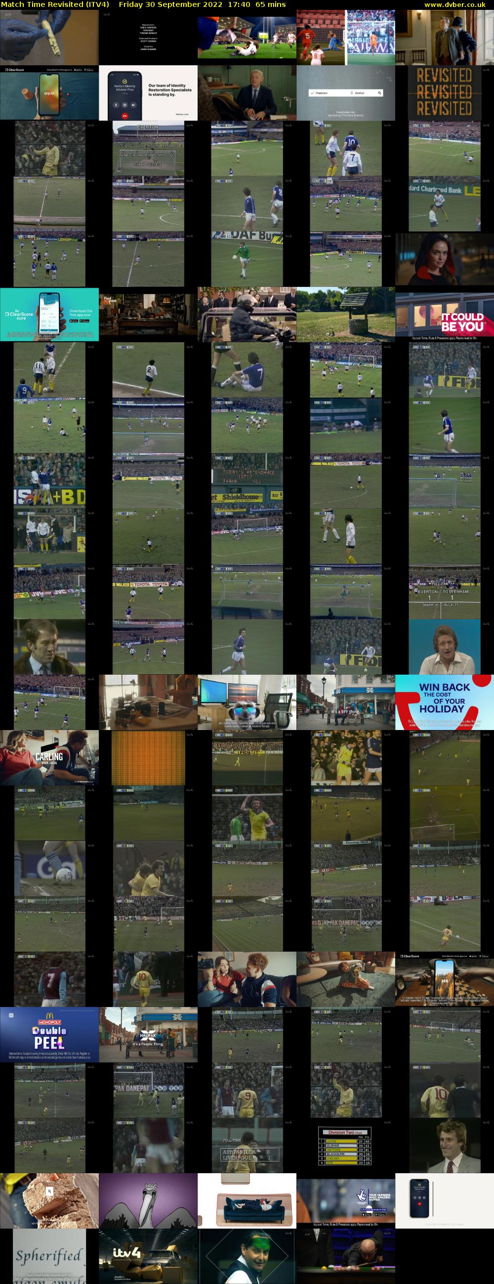 Match Time Revisited (ITV4) Friday 30 September 2022 17:40 - 18:45