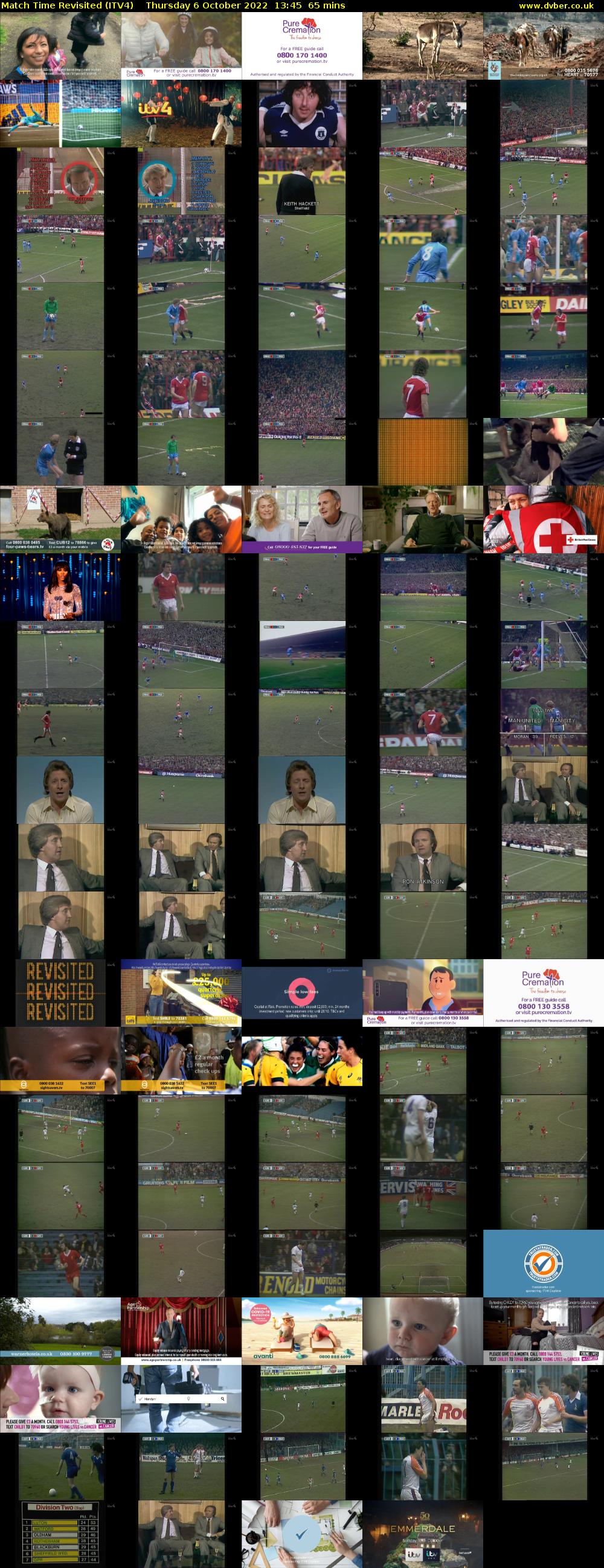 Match Time Revisited (ITV4) Thursday 6 October 2022 13:45 - 14:50