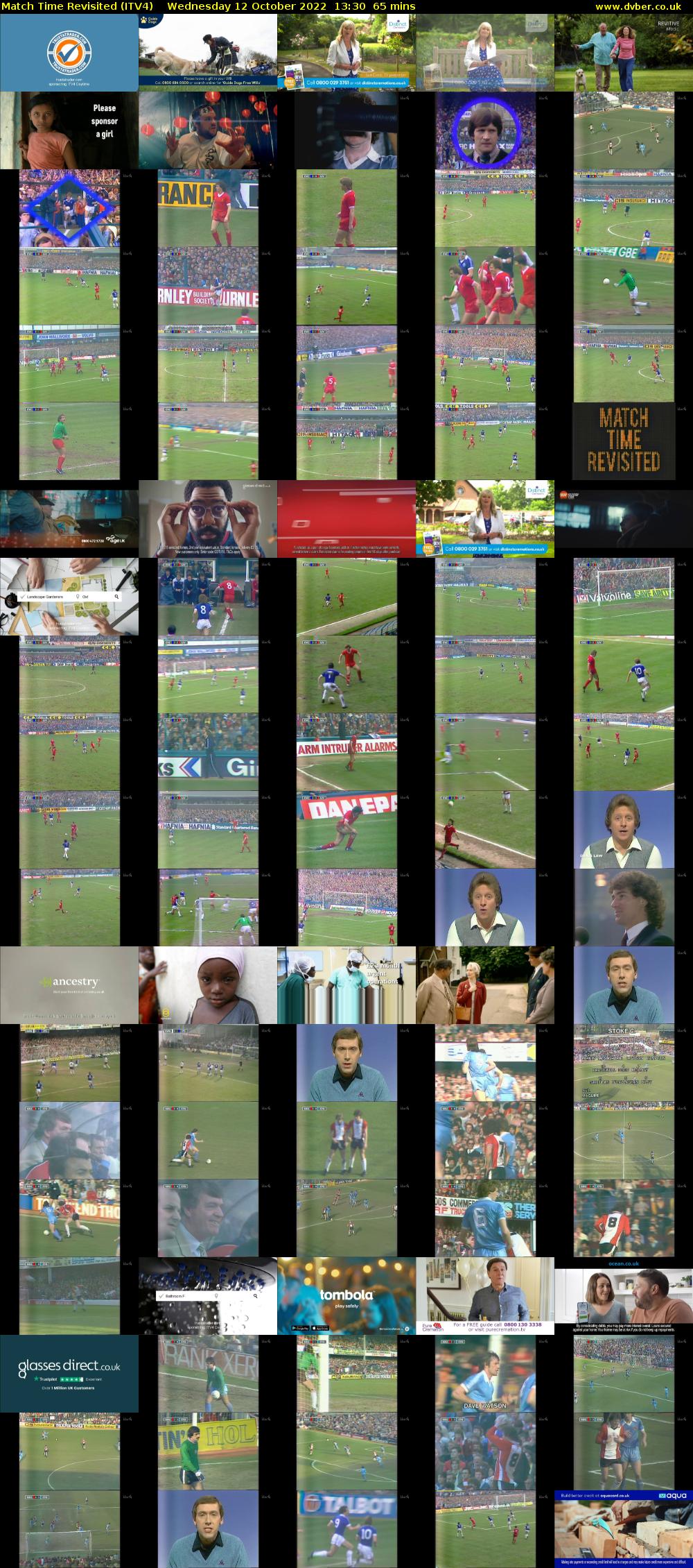 Match Time Revisited (ITV4) Wednesday 12 October 2022 13:30 - 14:35