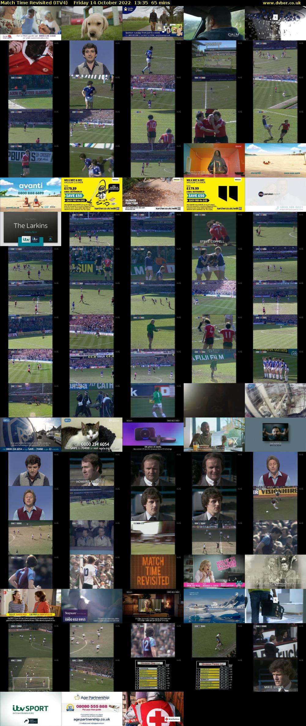 Match Time Revisited (ITV4) Friday 14 October 2022 13:35 - 14:40