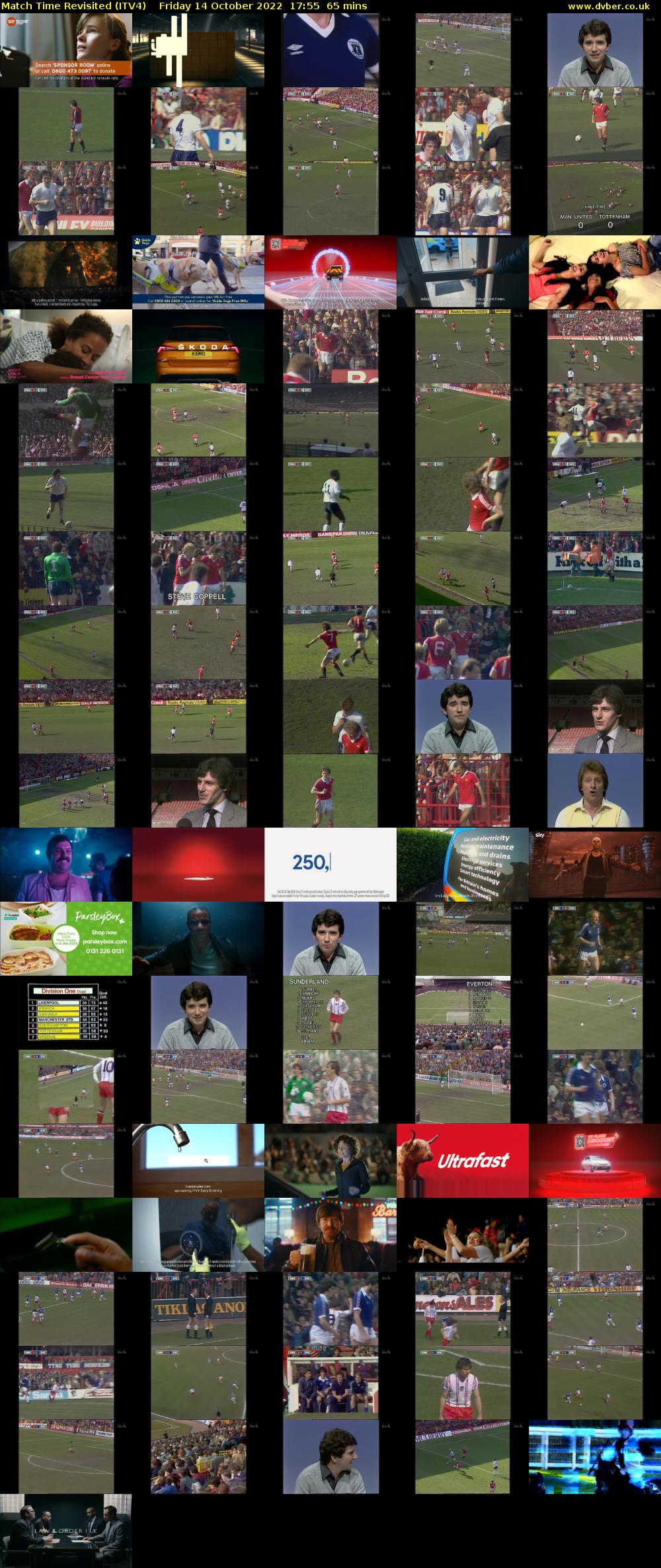 Match Time Revisited (ITV4) Friday 14 October 2022 17:55 - 19:00