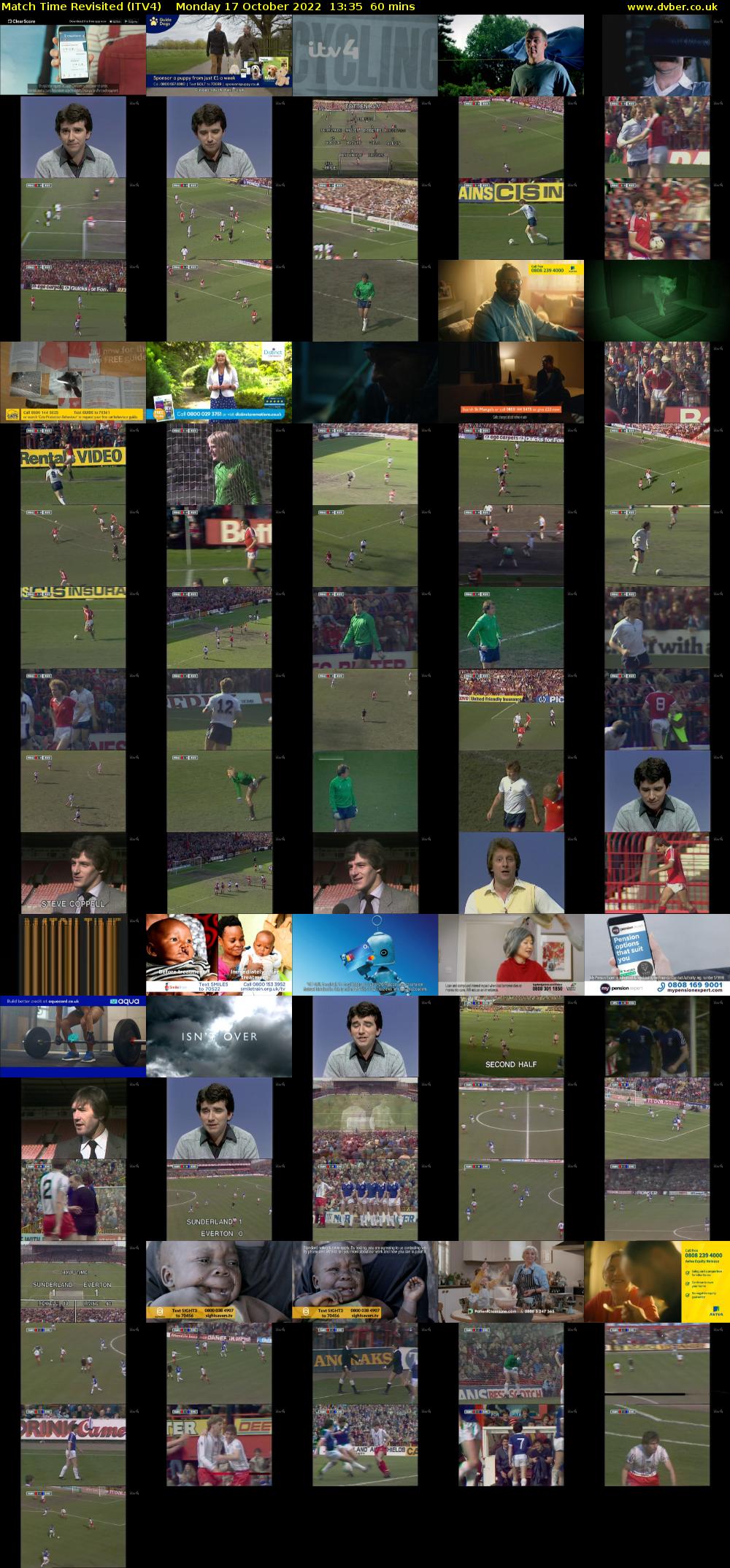 Match Time Revisited (ITV4) Monday 17 October 2022 13:35 - 14:35