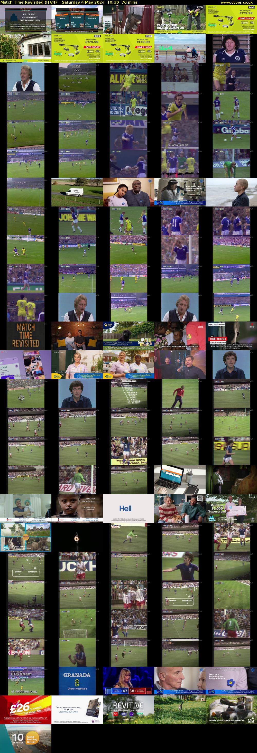 Match Time Revisited (ITV4) Saturday 4 May 2024 10:30 - 11:40