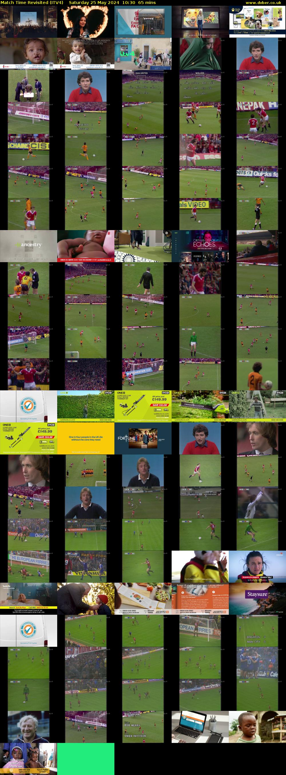 Match Time Revisited (ITV4) Saturday 25 May 2024 10:30 - 11:35