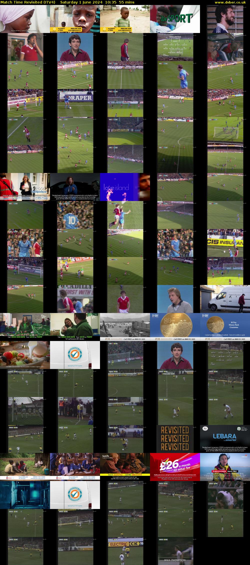 Match Time Revisited (ITV4) Saturday 1 June 2024 10:35 - 11:30