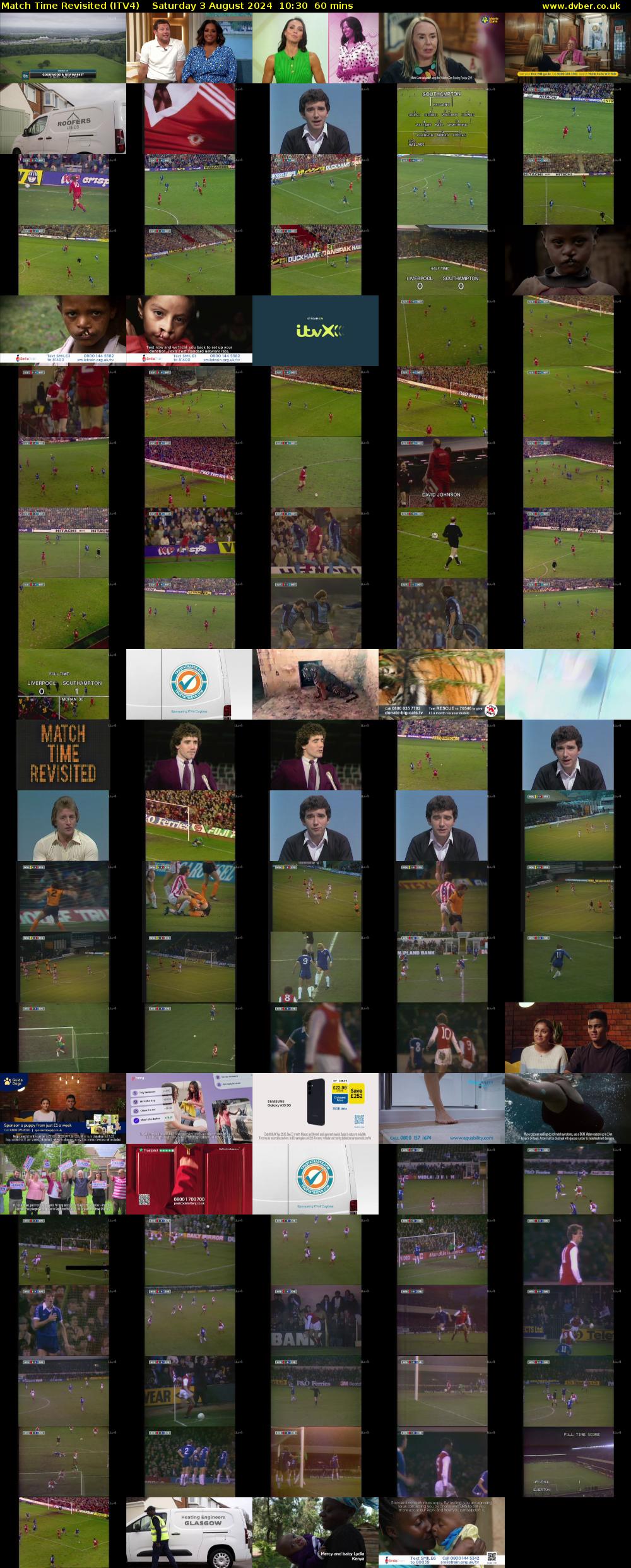 Match Time Revisited (ITV4) Saturday 3 August 2024 10:30 - 11:30