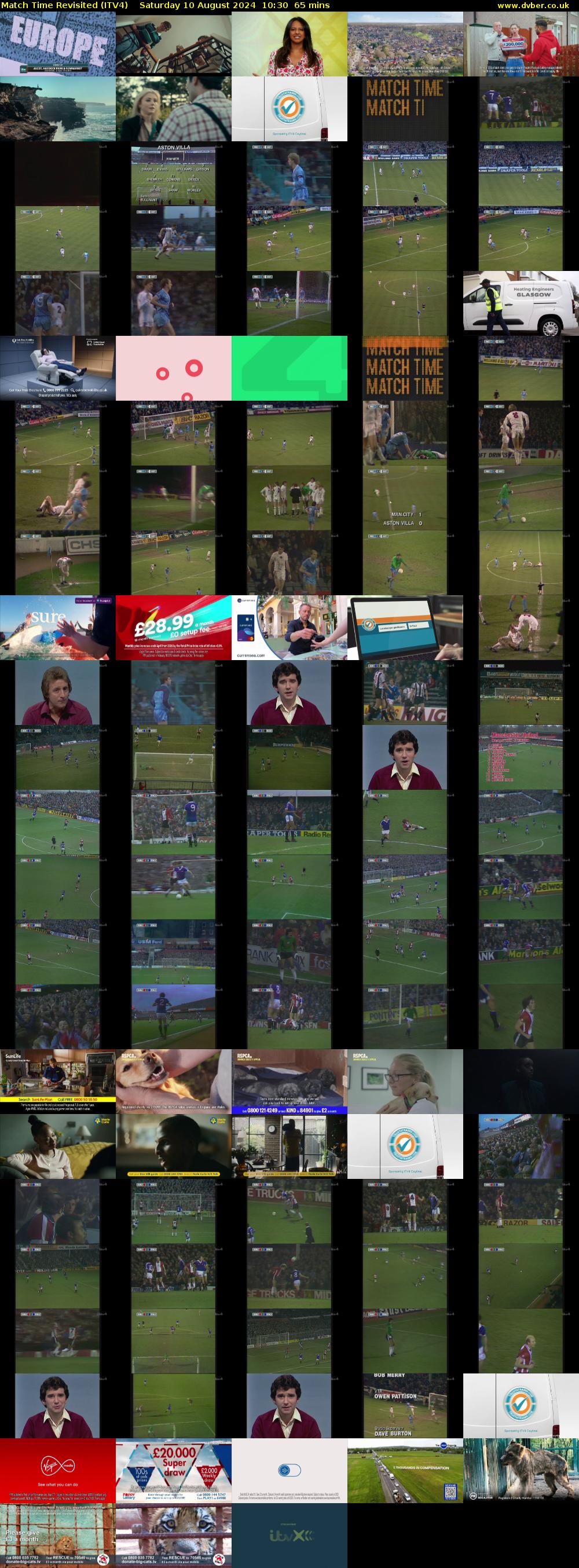 Match Time Revisited (ITV4) Saturday 10 August 2024 10:30 - 11:35