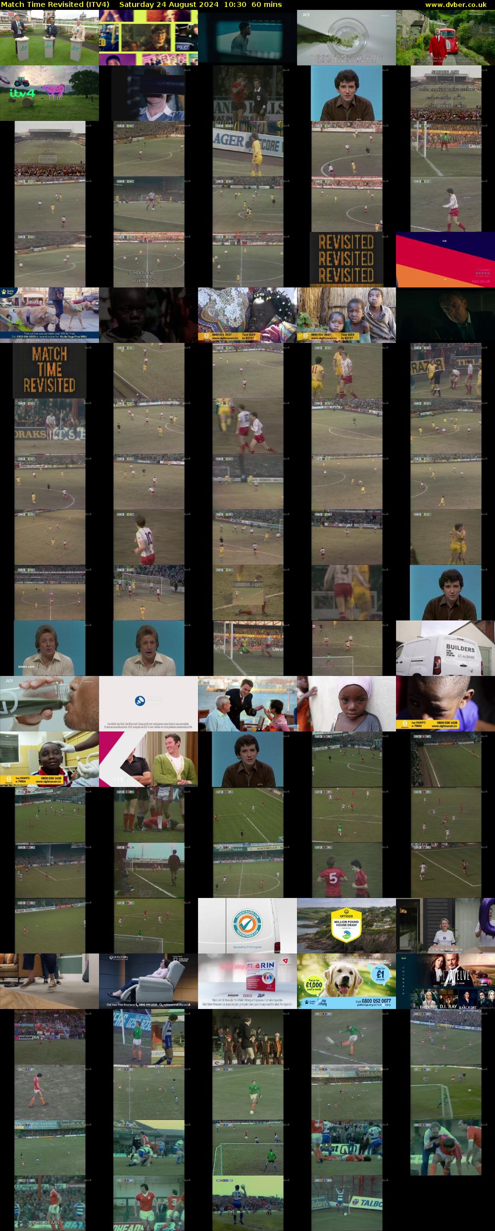 Match Time Revisited (ITV4) Saturday 24 August 2024 10:30 - 11:30