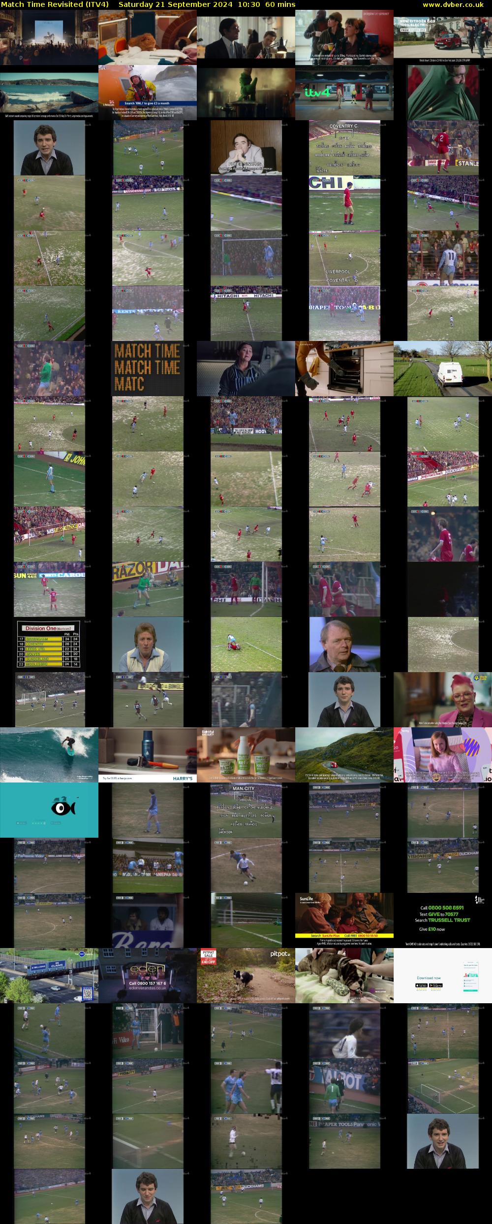 Match Time Revisited (ITV4) Saturday 21 September 2024 10:30 - 11:30